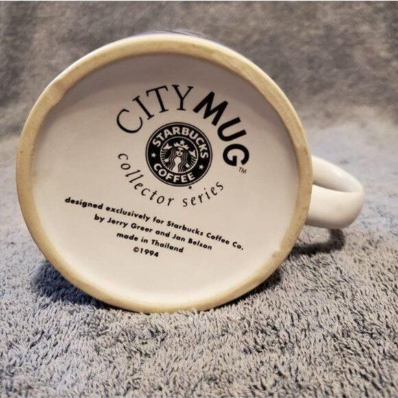 1994 Starbucks Vancouver CERAMIC Coffee Cup Mug Vintage 24 OZ - Picture 5 of 8